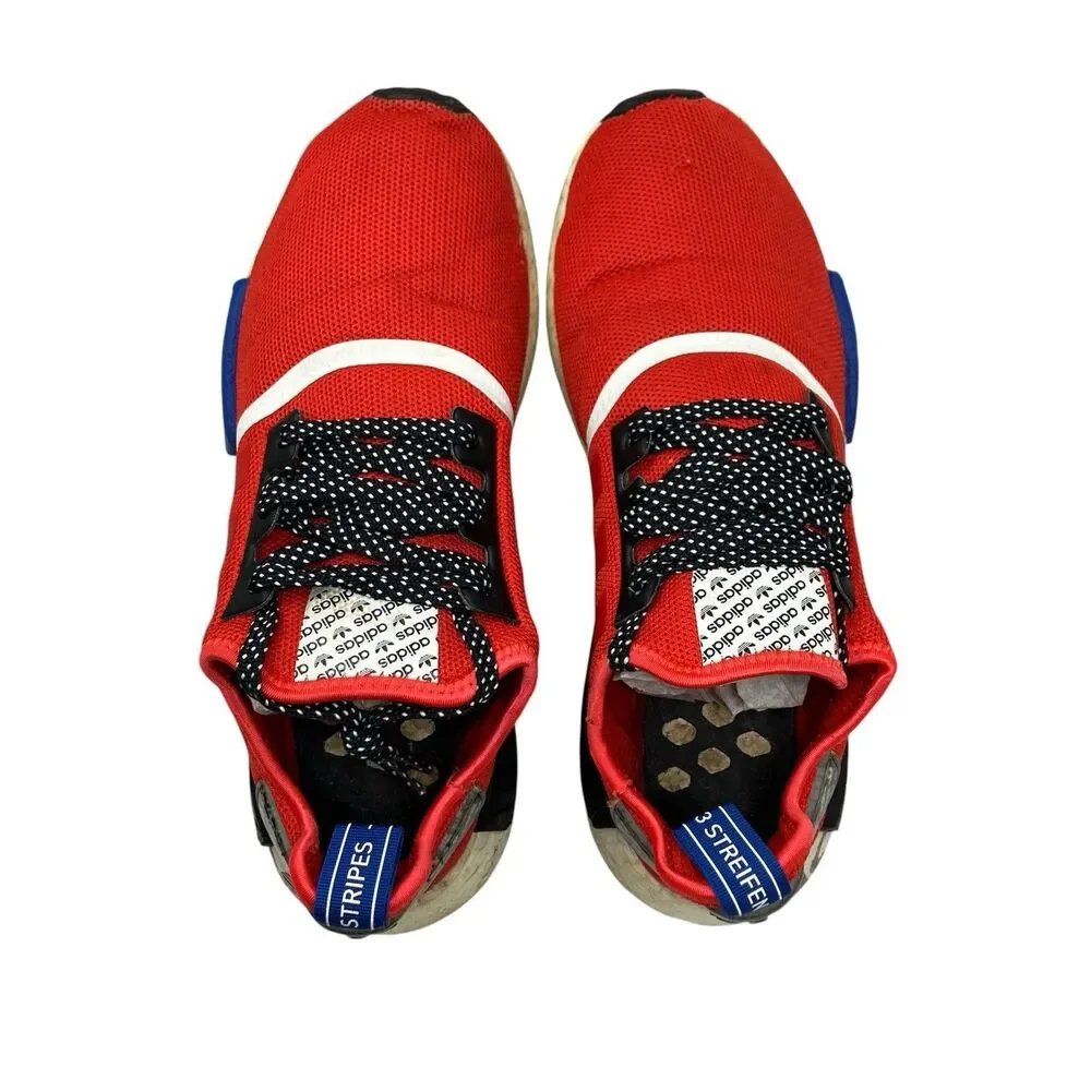 Adidas Sneakers Mens 10 Red‎ Black NMD R1 Boost Running FV5214 *Insoles Missing*